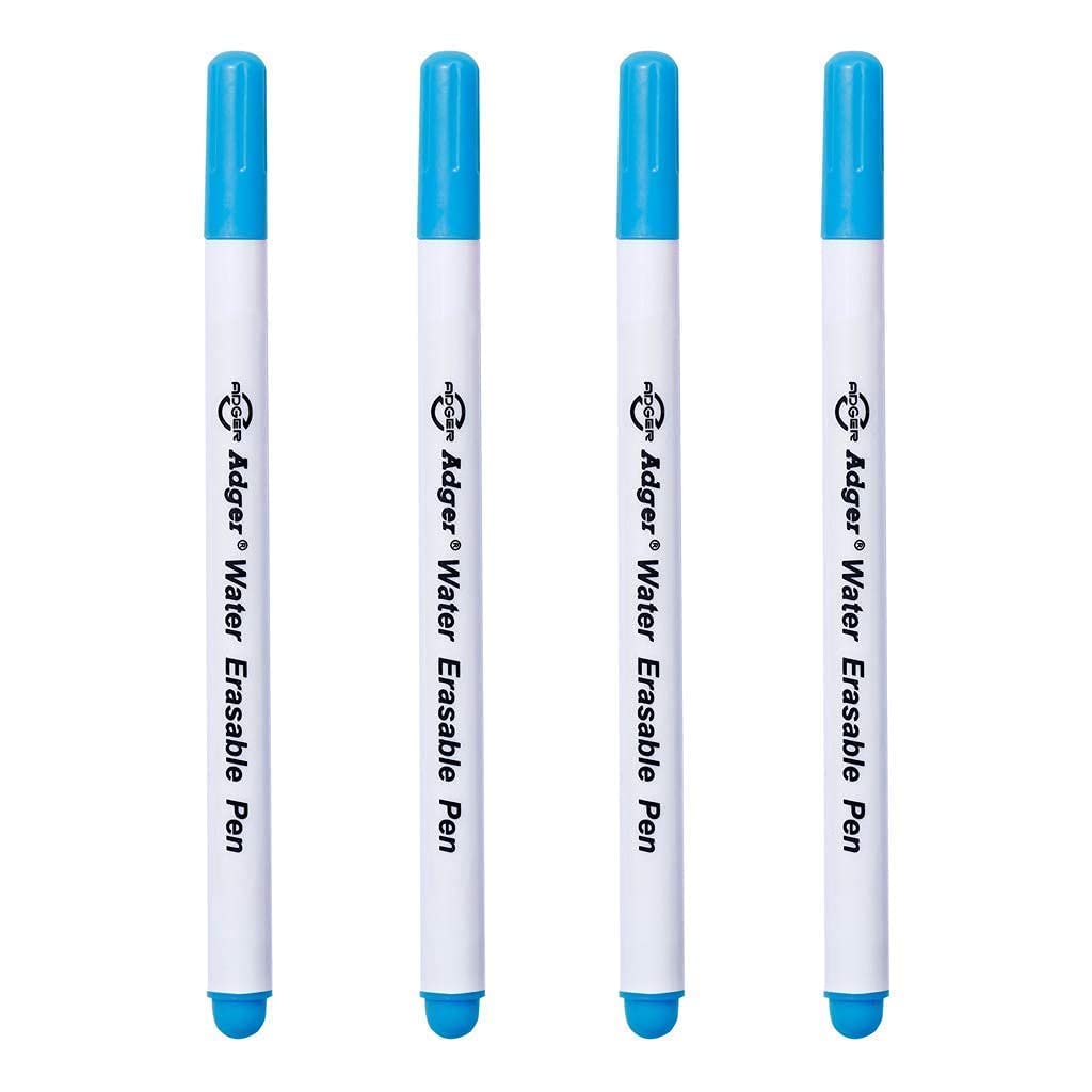 ikis Water Erasable Pen Fine For Temporary Marking On Fabrics Or Cloths Pack Of 4, Blue