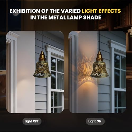 Image of Lampshade, ALUCSET Ceiling Fan Light Covers Set of 4, Metal Replacement Light Globe Shades for Pendant Fixtures, Chandeliers, Wall Sconces, Table Lamps, 2-1 /8 inch Fitter Size, 5-1 /8 inch high x 6 inch Diameter