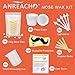 ANREACHO Nose & Ear Hair Wax Kit for Men & Women, 100g Wax with 20 Applicators, Safe Home Grooming Solution for Painless 15-20 Time Usage