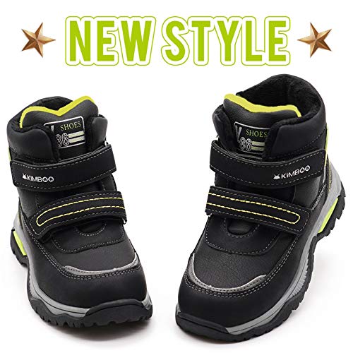 Boys Boots Shoes Snow Boots For Boys Little Kids Size Cold Weather Waterproof Outdoor Warm Faux Fur Lined Winter Flat Riding Boots Shoes (Toddler/Little Kid) #TOP1