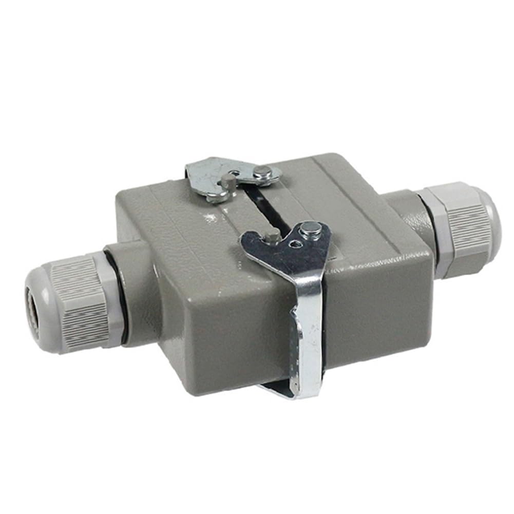 Conector HDC-HE-24 rectangular de alta resistencia y acoplamiento impermeable de 16 A