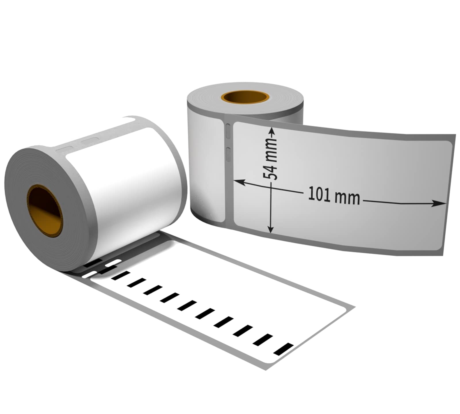 Kompatibel/Ersatz für Dymo 99014 54x101mm 220 Label Etiketten pro Rolle/Seiko SLP-SRL 54x101mm 220 Label pro Rolle (50x)