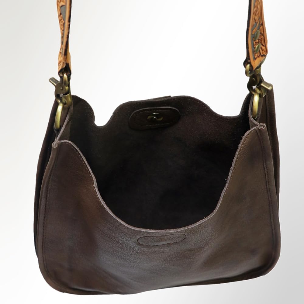 American Darling Large Crossbody Full Grain Genuine Leather Western Women Bag Handbag Purse | for Cute