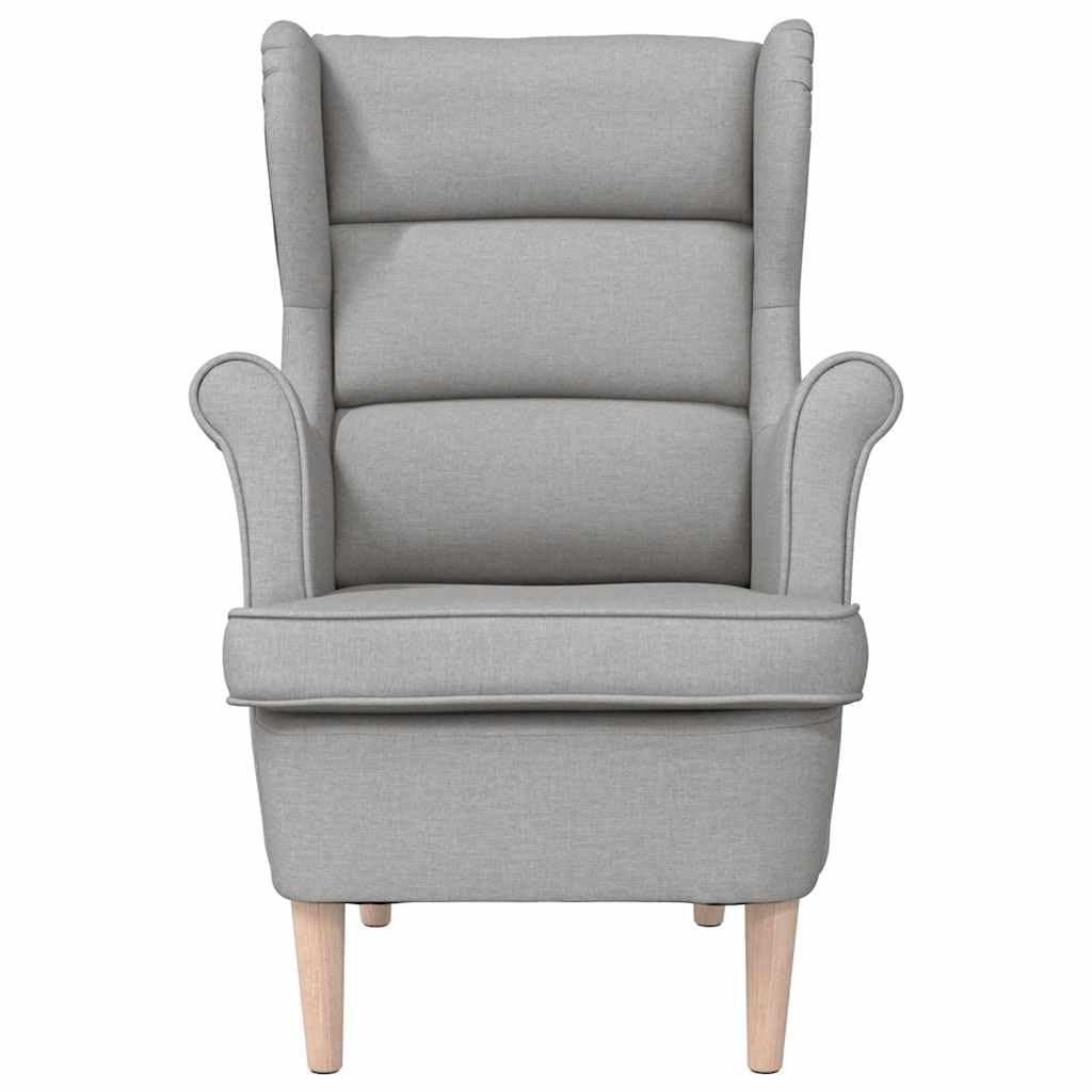 Fauteuil Gris Nuage en Tissu Polyester 74x84x100 cm Chaise d'appoint Confortable pour Salon et Chambre, Fauteuil de Lecture rembourré avec accoudoirs, Chaise Lounge intérieure Durable