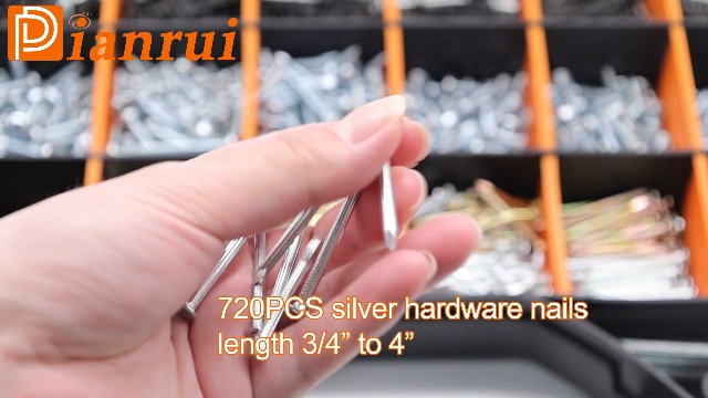 Image of Dianrui 2000 PCS High Hardness Nails & Wood Screws & Sheet Metal Screws Assortment Kit,Phillips Drive Flat & Pan Head Wood Screws Set for Picture Hanging /Wood /DIY with Storage Box