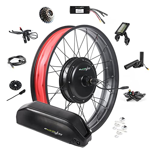 EBIKELING Waterproof Ebike Conversion Kit with Battery 26" Fat Tire