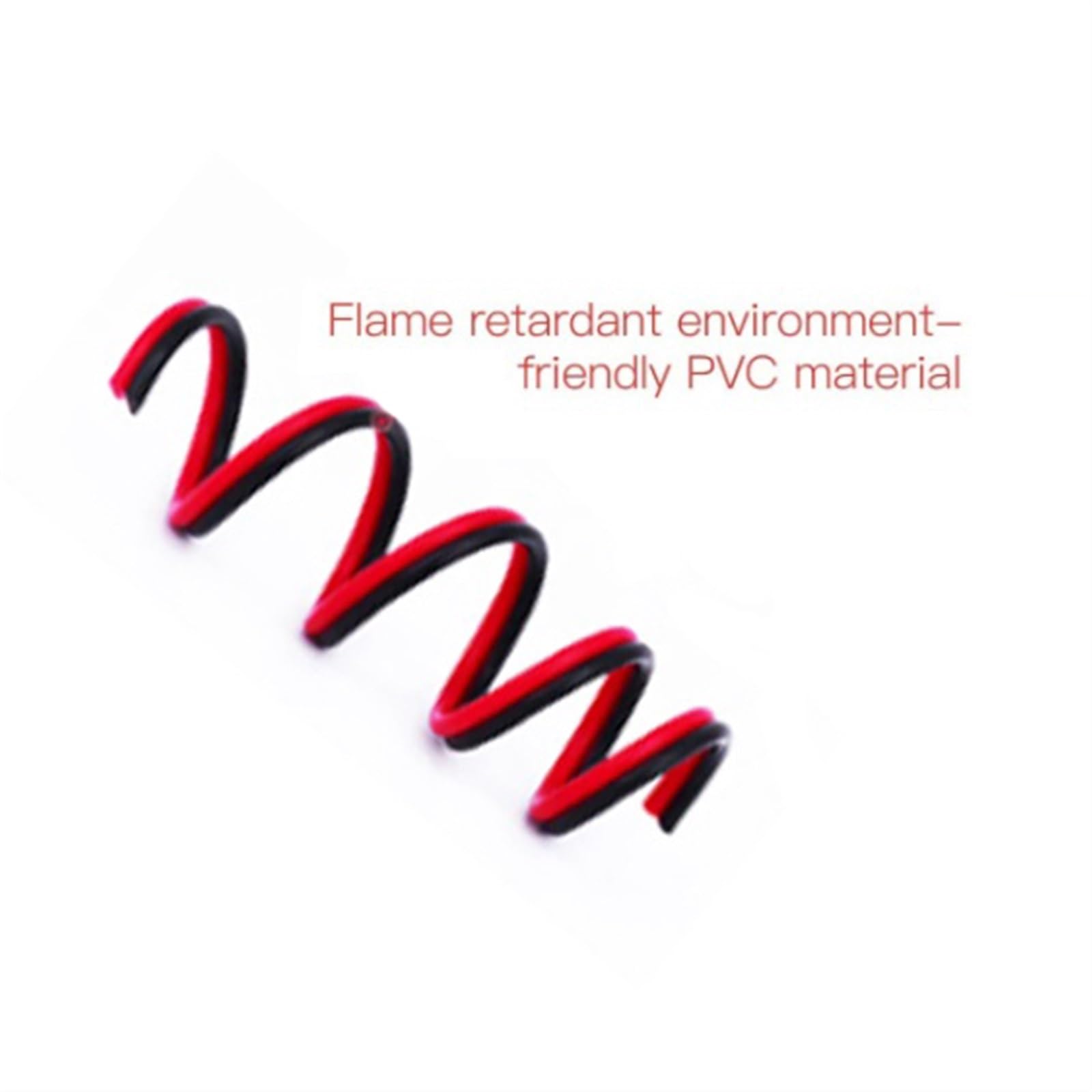 Outdoor Extension 5 Meters 10 Meters Flat Ribbon Cable Speaker Wire 28AWG to 16AWG 2 Pin Car Audio Connector Electrical Wires Red Black Solar sheathed(Size:22AWG X 10 Meters)