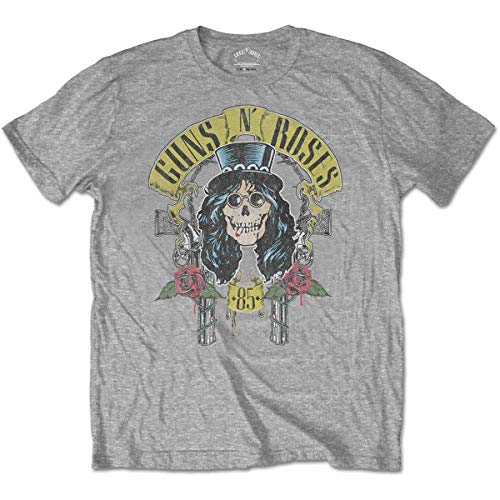 Guns N' Roses Homme Slash '85 T-Shirt Not Applicable, Gris (Grey Grey), Medium