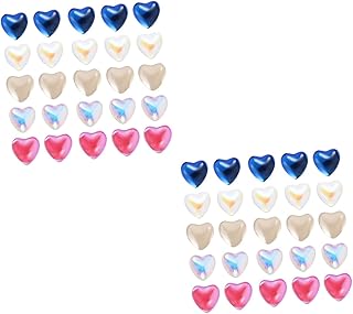 50 Pçs De Decoração De Unhas Pedras Preciosas Para Unhas Acessórios De Unhas Pedras Preciosas Para Unhas Encantos De Unhas De Coração Pedras Preciosas De Costas Planas Encantos De Beavorty