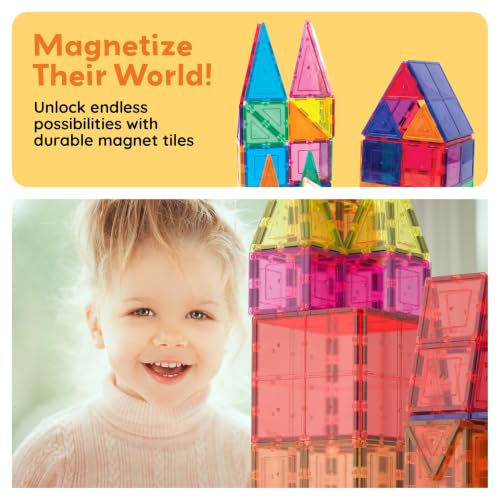 PicassoTiles 60-Piece Magnetic Building Tiles Set — view 5