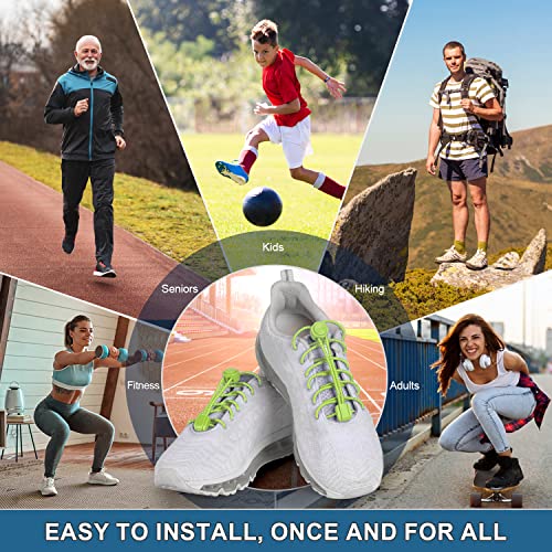 Image of HOMAR Elastic No Tie Shoe Laces Stretch Tieless Shoe Laces for Sneakers No Tie Shoelaces Elastic Laces for Adults and Kids