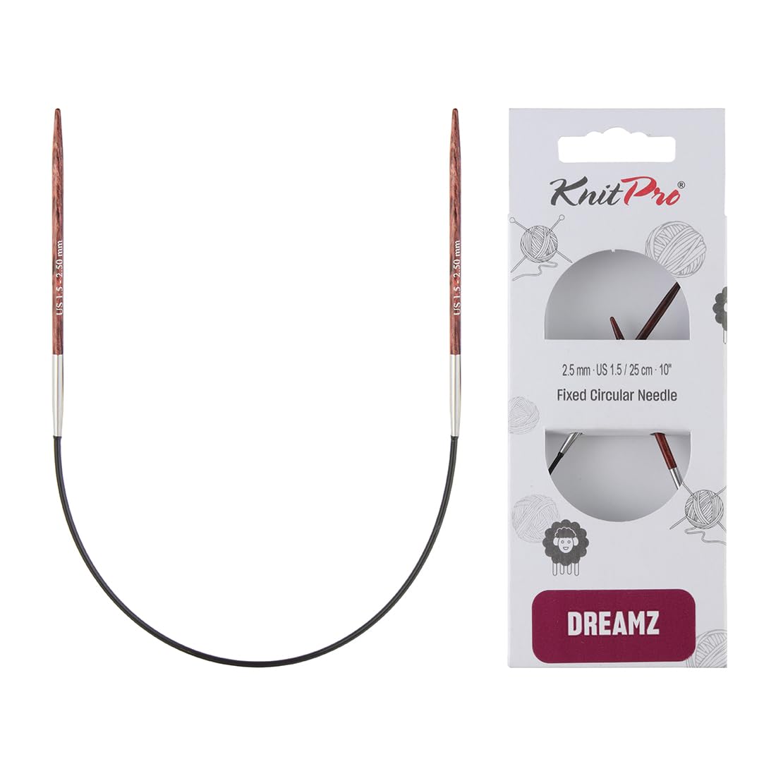 Knitpro Aquamarine Dreamz Fixed Circular Needles 10" (25Cm) | Size 2.50Mm