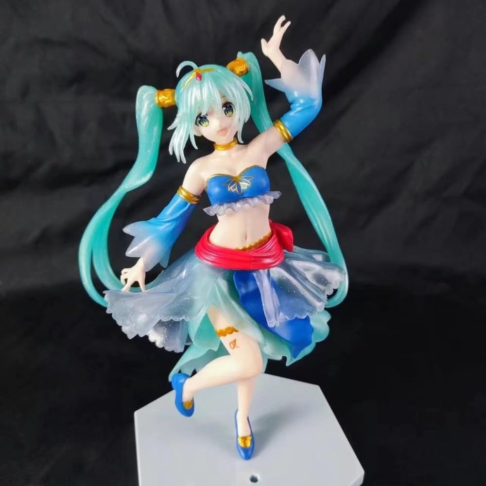 ENFILYFor Exotic Dancer Arabic Costume Hatsune Miku Her Highness Princess Miku Girl Beautiful Figurine Handmade PVC Anime Manga Character Model Statue Figure Collectibles