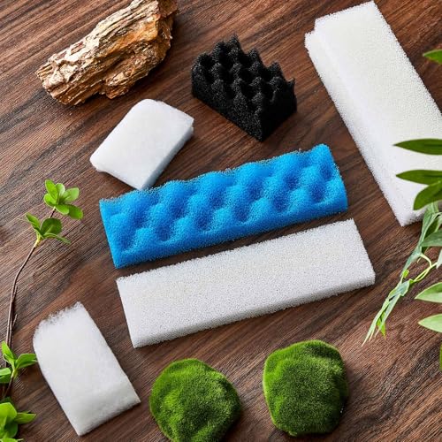 Image of Threlaco 24 Pcs Aquarium Filters Media Sponge Set, Compatible with 406 /407