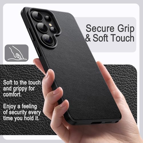 JETech Vegan Leather Case for Samsung Galaxy S26 Ultra, Black - image 4