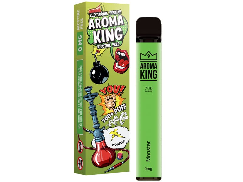 Aroma King Einweg E-Shisha Monster 700 Puff Nikotin free 550mAh Einweg Vape Inkl. Gratis Aqua Perlen (2x Monster) – Bild 3