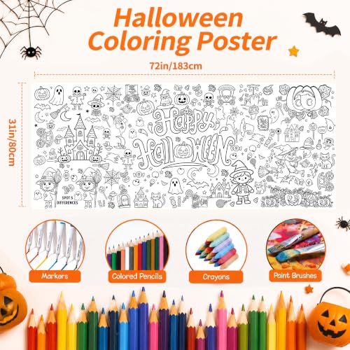 Halloween Crafts for Kids - Halloween Giant Coloring Tablecloth/Poster - image 2