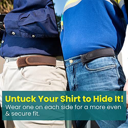 Image of BeltBro Pro for Men and Women Elastic No Buckle Invisible Belt Patented Metal Free TSA Soft Adjustable Side Tactical Belt