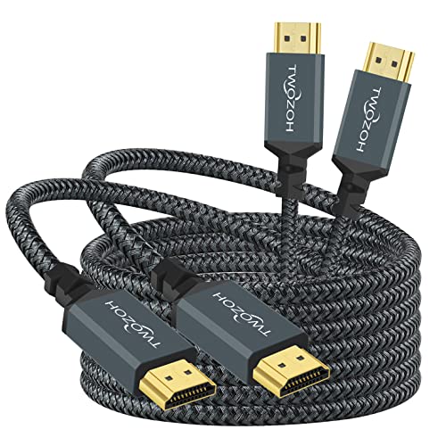 Twozoh 4K HDMI Kabel 3M 2 Stück, Geflochtenes Nylon HDMI auf HDMI Kabel Unterstützt 18Gbps 3D/4K@60Hz/2160P/1080P