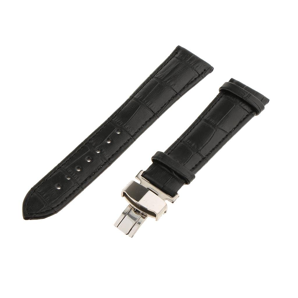 Lyla Leather Watch Band Butterfly Deployment Clasp Buckle Black 22mm Jewelry & Watches | Watches, Parts & Accessories | Wristwatch Bands (B0CF1V11L1) Amazon Price History, Amazon Price Tracker