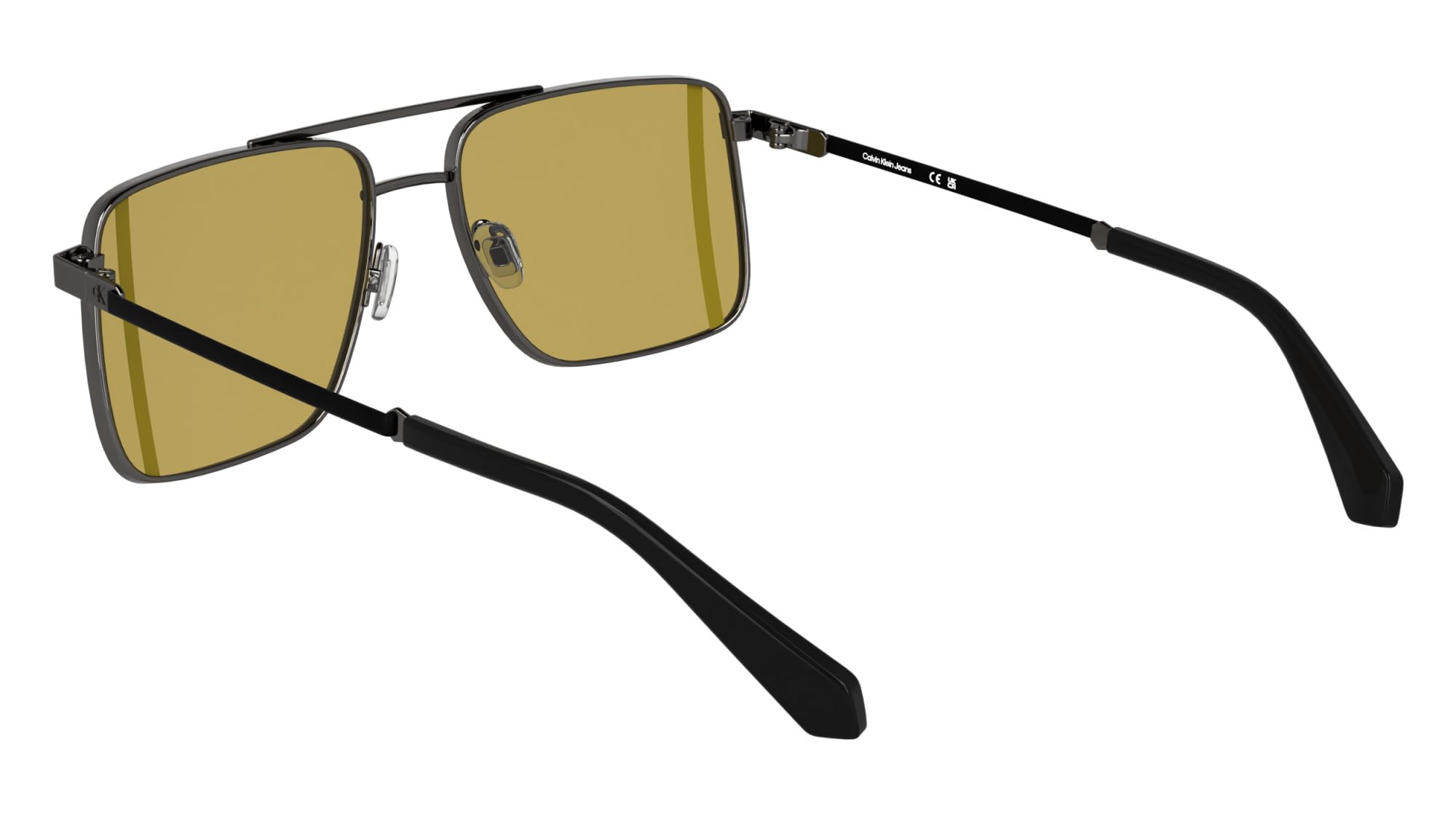 Calvin Klein Gafas de sol para hombre Jeans CKJ25201S – Rutenio oscuro con lentes de caramelo sólido, Rutenio oscuro, Talla única