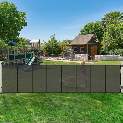 275 Extra Long Baby Gate Retractable Dog Gate 23ft Retractable Baby Gates Extra Wide Driveway Gate Reinforced 48 Extra Tall Pet Gate Outdoor Retractable Fence Garage Gate Wide Dog Gate Black