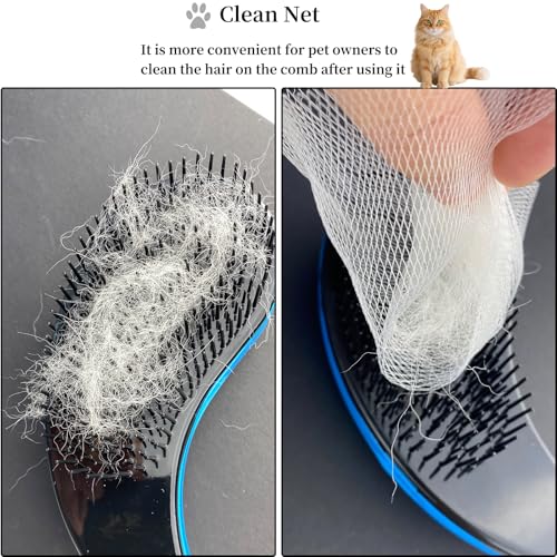 Image of Cat Brush for Shedding - Perfect Grooming Tool for Long-Haired Cats | Deshedding & Hair Remover for Indoor Pets (Yellow)