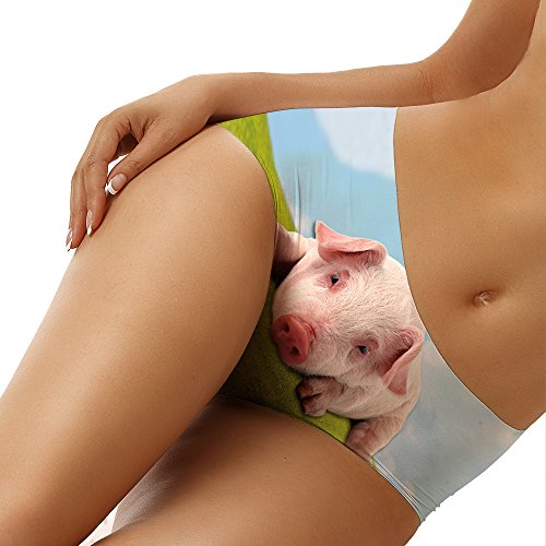 Image of Dellukee Sexy Women Underwear Briefs Breathable Hipster Panty White Alpaca Print