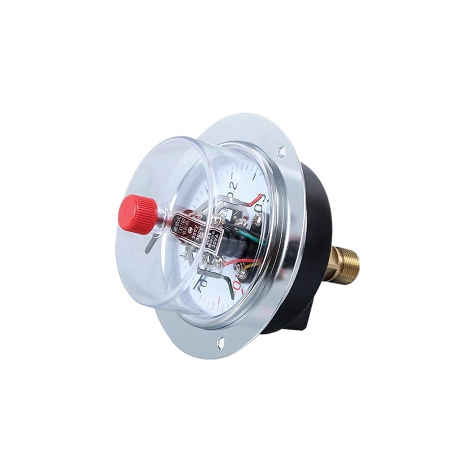 Manómetro de presión de vacío manómetro de Agua Manómetro de presión de máquina de Espuma con Contacto eléctrico Auxiliar magnético de Borde de Banda axial de -0,1 a 0,3 MPa(1.6MPa)