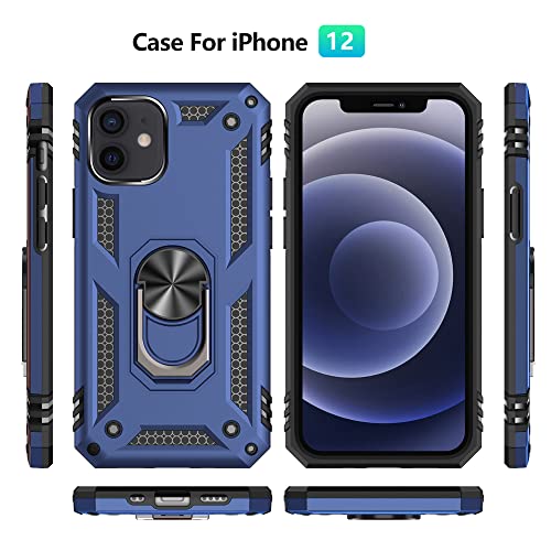 Coque iPhone 12 Pro antichoc avec protège-écran intégré bleu - 6