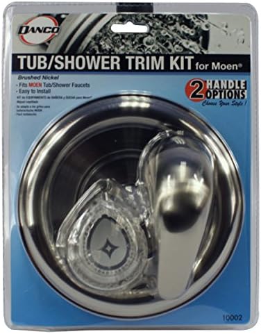 Miniatura 8 de Danco 10002 UNIVERSAL MOEN TRIM KIT, transparente, níquel cepillado, válvula de ducha de un solo mango y kit de molduras para la serie Moentrol