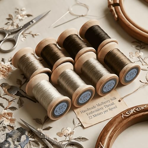 Image of Natural 100% Mulberry Handmade Embroidery Silk Thread Silk Floss (61)