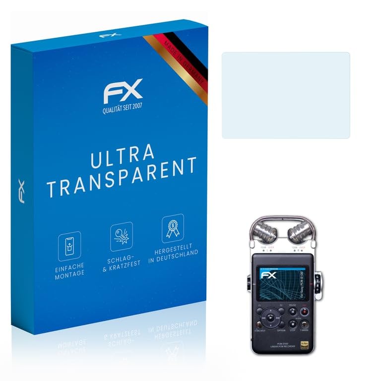 atFoliXScreen Protector Compatible with Sony PCM-D100 Film, Ultra Clear FX Screen Protector (2X)