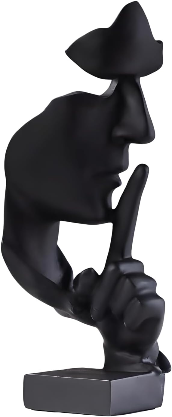 aboxoo Statue, Metal Plastic, Black