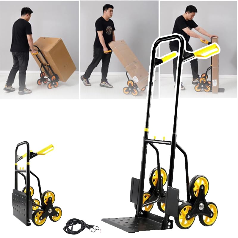 Diable 2 en 1 pliable chariot de transport 300 kg pour garage et courses
