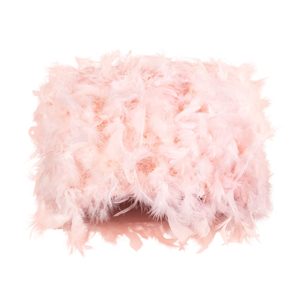 Happy Homewares Pink Modern Designer Real Feather Drum Lamp Shade With Inner Cotton Lining