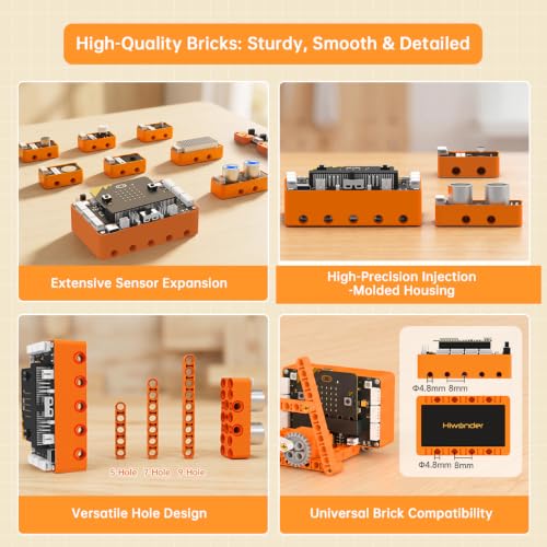 Image of Robot Building Block Kit for MakeCode Graphical Coding STEM Education Set