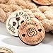 Personalized Wooden Buttons Custom Name Handmade with Love Clothing Labels 10Pcs Gifts for Mother Grandma Teacher