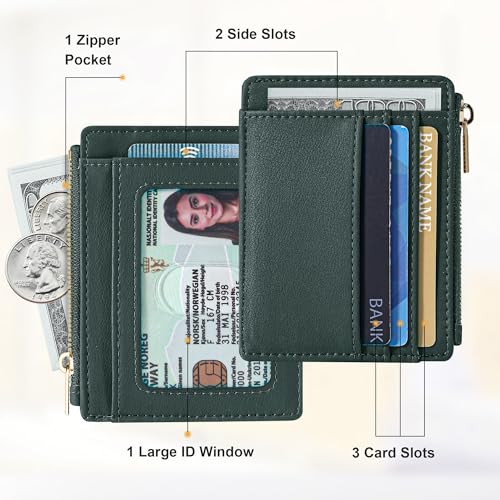 Image of Sodsay Card Case Slim Front Pocket Wallet for Women Credit Card Holder with Keychain | Slim, Front Pocket, Credit Card Holder, with Keychain