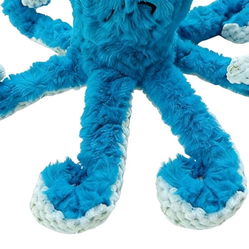 Genérico Hundespielzeug | Oktopus Beißring für Welpen Plüsch Oktopus für Hunde für drinnen und draußen, Streifenspiel, Garten, Park, Zuhause, Geburtstag und Weihnachten-9