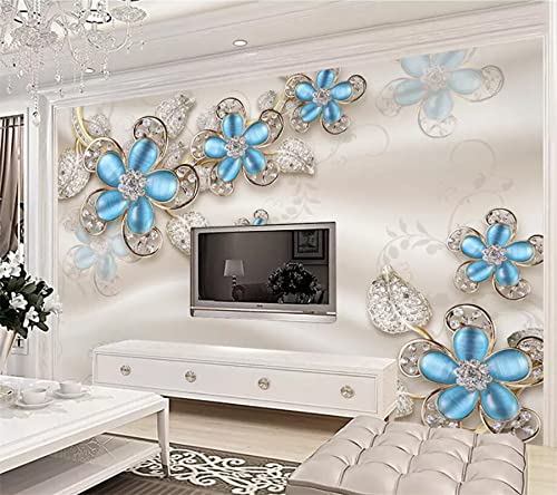 CILODO Photo Papier Peint Fleurs abstraites Papier Peint Peintures Murales 3D Personnalisées Photo Papier Peint Salon Décoration De La Maison 150cm×105cm(LxH)
