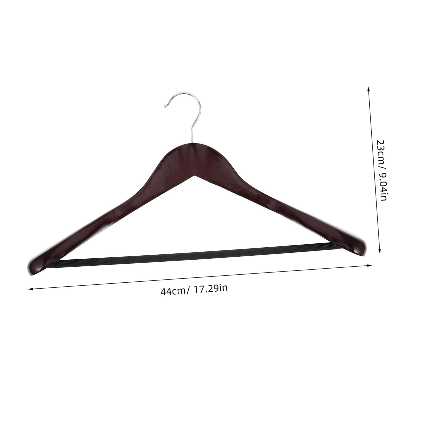 Garneck Coat Racks Solid Wood Hangers Non-Slip Pant Hangers Wooden for Men Wide Shoulder Elegant Wardrobe