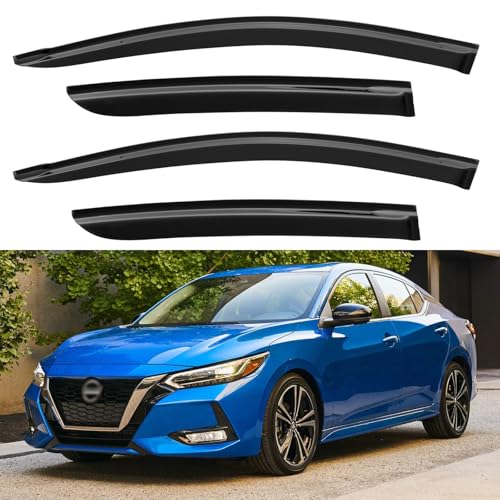 Image of Window Visors Rain Guards for 2020-2025 Nissan Sentra, Out-Channel Window Vent Wind Deflectors Visors Shades for 20-25 Sentra