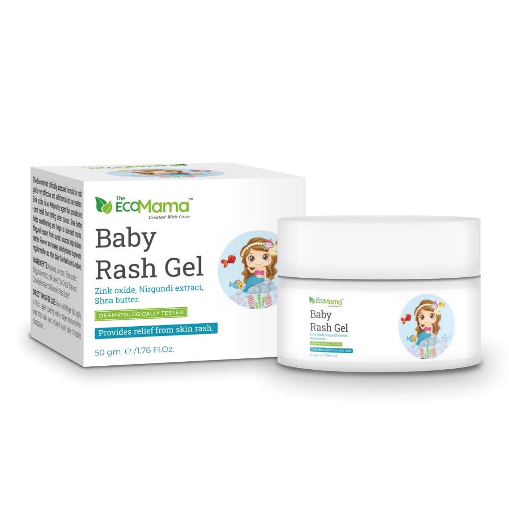 The Eco Mama Baby Rash Cream For Relief from Skin Rash (50GM)| Prevents Diaper & Cloth Rashes, Hydrates & Moisturizes Skin| Vegan, Toxin Free, Sensitive Skin Friendly