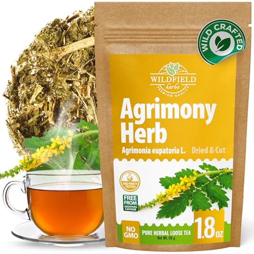 Image of 1.8 oz. Agrimony Herb Dried Cut Agrimony Flower Tea (Agrimonia Eupatoria L.) - Agrimonia Herbal Tea 50g (1.8 Oz)