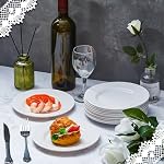 Hushee 12 Pack 7 Inch White Dessert Plates, Melamine Salad Dishes Set - Image 5