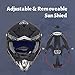 OUMURS Adult Dirt Bike Helmet with Goggles Gloves & Mask Adjustable Sun Visor DOT/FMVSS-218 Motorcycle Adults ATV Helmet Off-Road Motocross Downhill Moped MX for Unisex-Adult-New Black Skull, XL