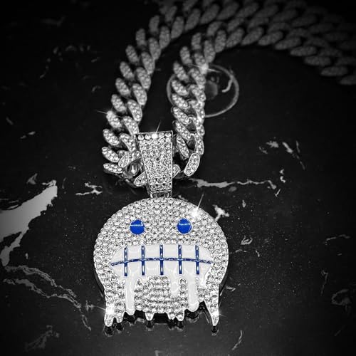 Miami Mens Cuban Link Chain Silver Gold Plated Bling Cuban Necklace Diamond Chain for Men iced out chain Hip Hop Jewelry4