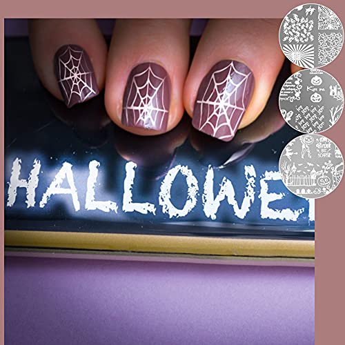 8Pcs Nail Stamping Plate, Maniküre Stempel Schablonen, Nail Art Plates Nagelstempel Maniküre Tool Kit für DIY… – Bild 7