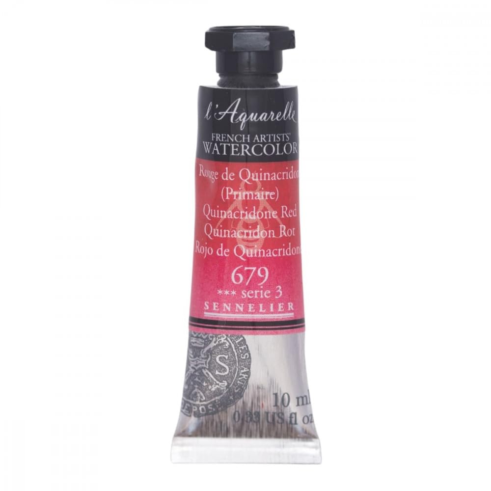 Sennelier French Artists' Watercolor, 10ml Tube, Quinacridone Red S3